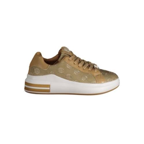 Beige Sneaker met Contrastdetails en Borduursel Laura Biagiotti , Beig...