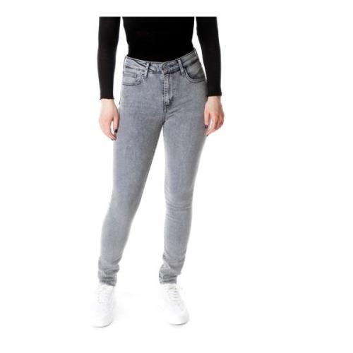 High Rise Skinny Fit Jeans Levi's , Gray , Dames