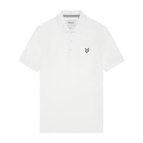 Flatback Pique Polo Shirt Lyle & Scott , White , Heren