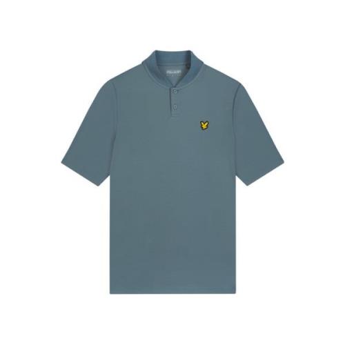 Bomber Kraag Polo Shirt Lyle & Scott , Blue , Heren