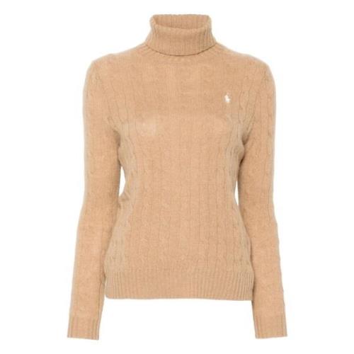 Beige Gebreide Sweater met Polo Pony Polo Ralph Lauren , Beige , Dames