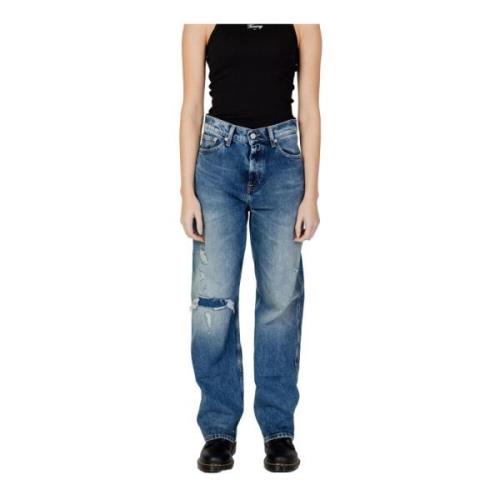 Blauwe Katoenen Jeans Voor- en Achterzakken Tommy Hilfiger , Blue , Da...