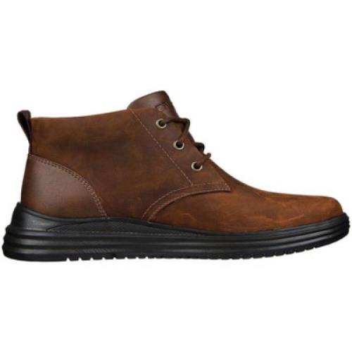 Stijlvolle Yermo Schoenen voor Mannen Skechers , Brown , Heren