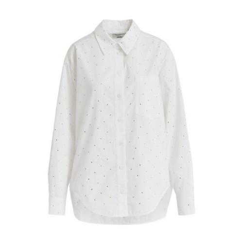 Pailletmouw Oversized Shirt Essentiel Antwerp , White , Dames