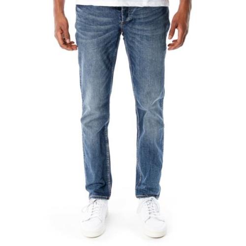 Slim Fit Indigo Denim Jeans Denham , Blue , Heren