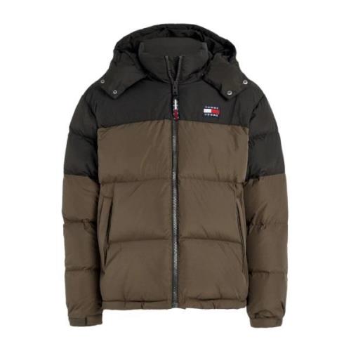 Gerecyclede Polyester Puffer Jas Tommy Hilfiger , Green , Heren