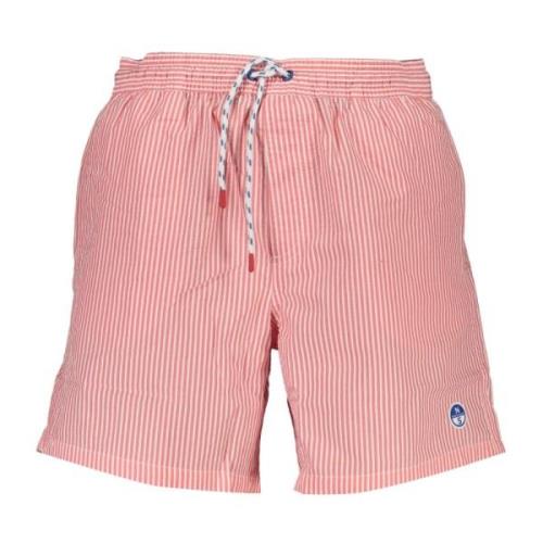 Gestreepte Zwemboxershort Roze North Sails , Pink , Heren