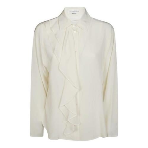 Ruffle Blouse Victoria Beckham , Beige , Dames