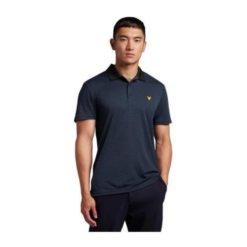 Microstripe Golf Polo Shirt Lyle & Scott , Blue , Heren