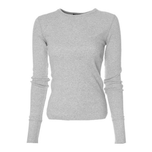 Geribbelde Longsleeve Top Drykorn , Gray , Dames