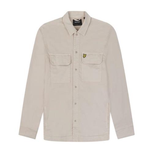 Geverfd Overshirt Geweven Shirts Lyle & Scott , Beige , Heren