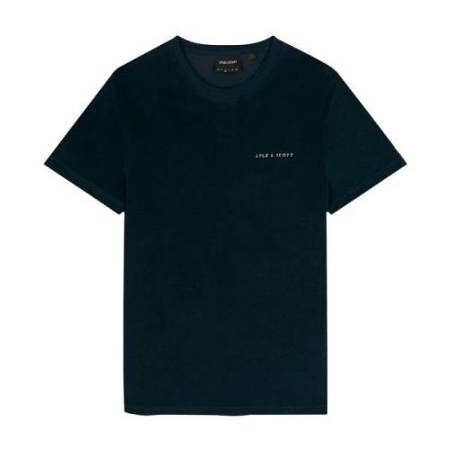 Badstof T-shirt voor mannen Lyle & Scott , Blue , Heren