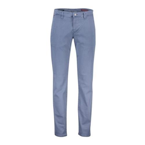 Blauwe Chino Slim-fit Broek MAC , Blue , Heren