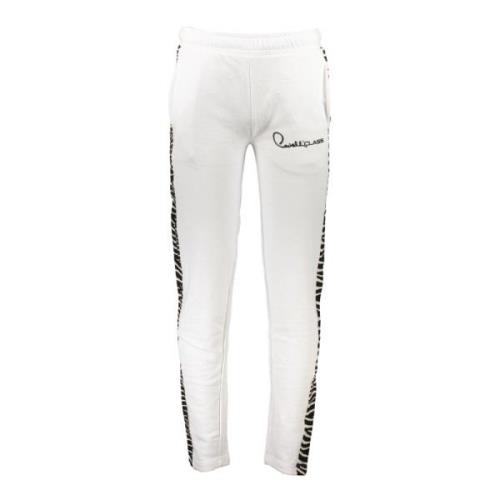 Sportieve witte herenbroek met elastische taille Cavalli Class , White...