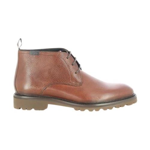 Heren Cognac Leren Schoenen Floris van Bommel , Brown , Heren