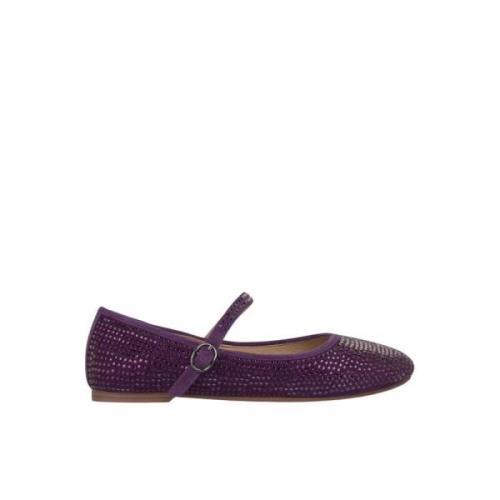 Glitter Ballerina Platte Schoenen Alma EN Pena , Purple , Dames