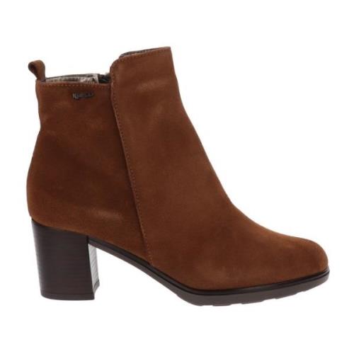 Leren Enkellaarzen Igi&Co , Brown , Dames