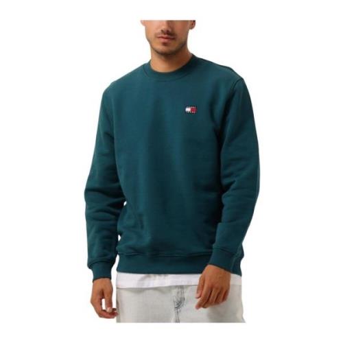 Heren Badge Crew Neck Sweater Tommy Jeans , Blue , Heren