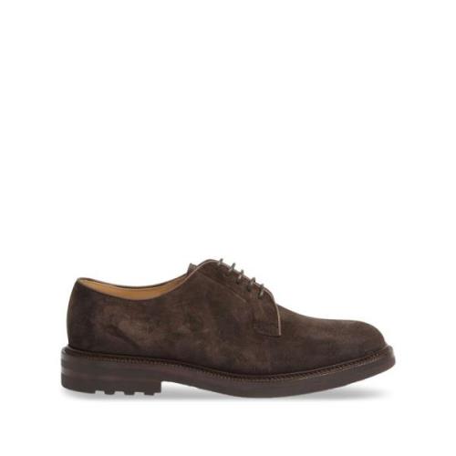 Zwarte Veterschoenen voor Mannen Brunello Cucinelli , Brown , Heren