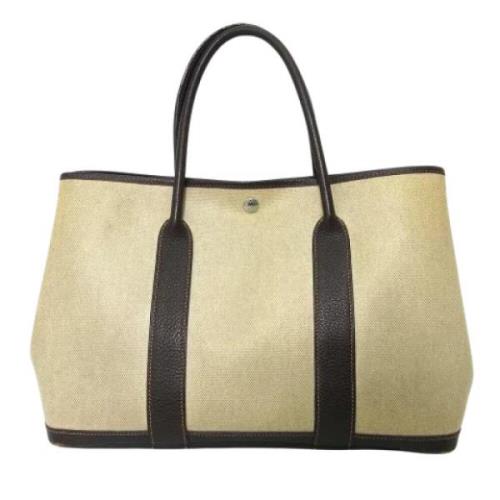 Pre-owned Canvas totes Hermès Vintage , Beige , Dames