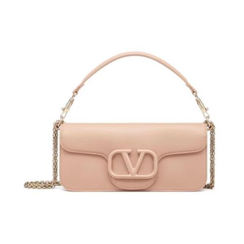 Stijlvolle Schoudertas met Unieke Stijl Valentino Garavani , Beige , D...