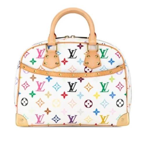 Pre-owned Canvas handbags Louis Vuitton Vintage , White , Dames