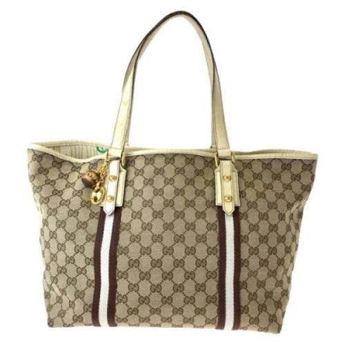 Pre-owned Canvas gucci-bags Gucci Vintage , Beige , Dames