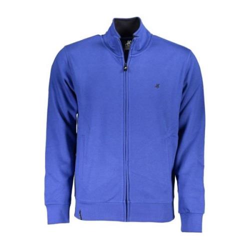 Blauwe Geborduurde Zip-Up Sweater U.s. Polo Assn. , Blue , Heren