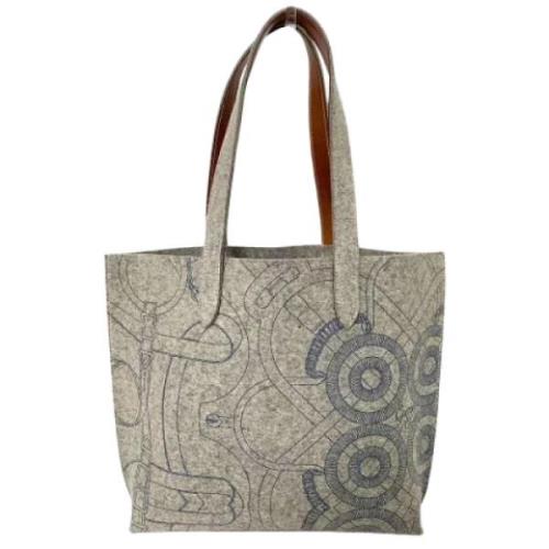 Pre-owned Canvas handbags Hermès Vintage , Gray , Dames