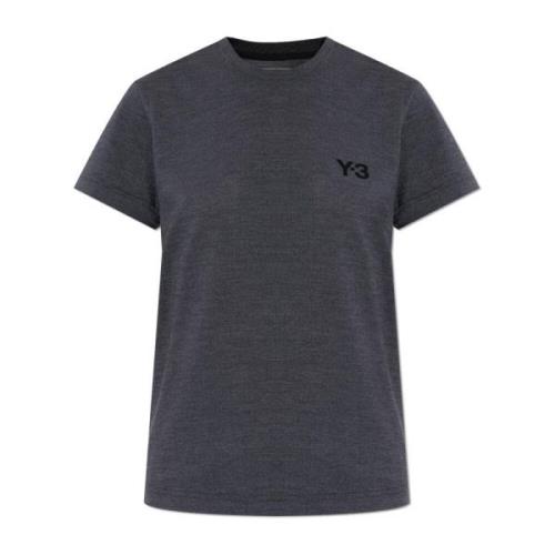 T-shirt met logo Y-3 , Gray , Dames