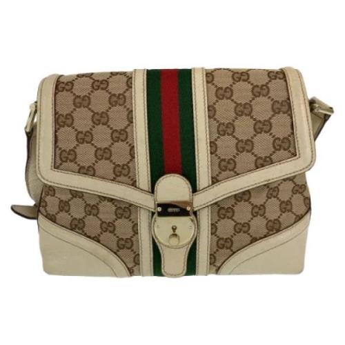 Pre-owned Canvas gucci-bags Gucci Vintage , Beige , Dames