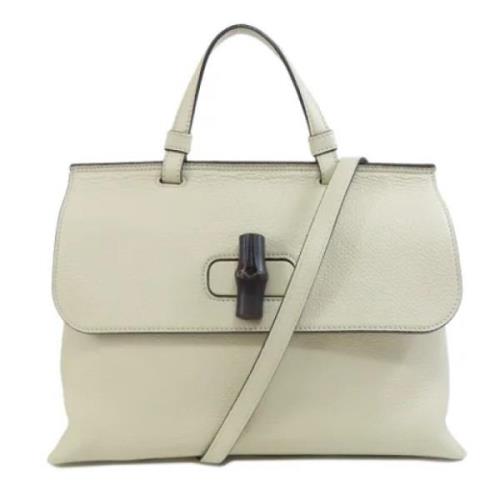 Pre-owned Leather gucci-bags Gucci Vintage , White , Dames