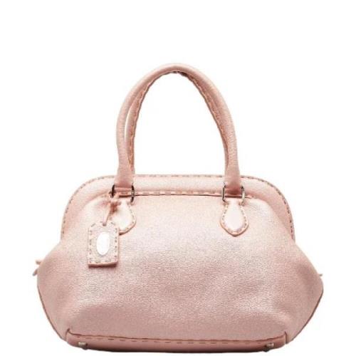 Pre-owned Leather handbags Fendi Vintage , Pink , Dames