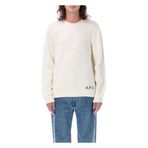 Round-neck Knitwear A.p.c. , White , Heren