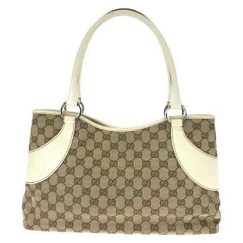 Pre-owned Canvas gucci-bags Gucci Vintage , Beige , Dames