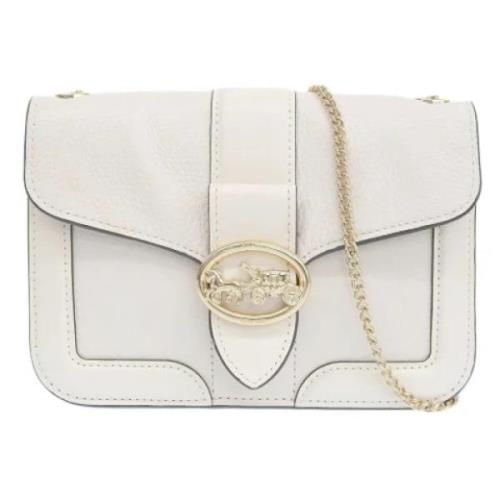 Pre-owned Leather shoulder-bags Coach Pre-owned , White , Dames