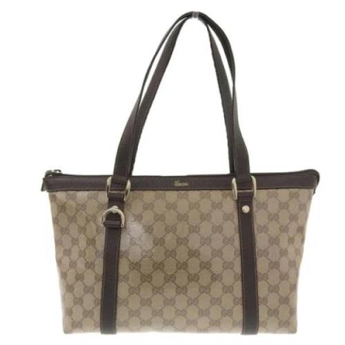 Pre-owned Canvas gucci-bags Gucci Vintage , Beige , Dames