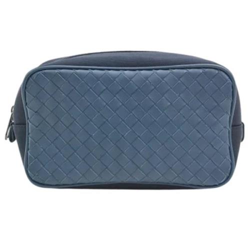 Pre-owned Leather pouches Bottega Veneta Vintage , Blue , Dames