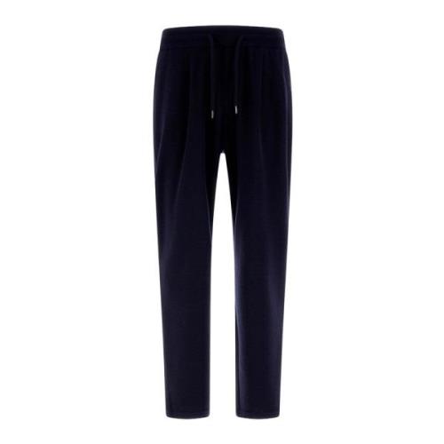 Blauwe Elastische Taillebroek Herno , Blue , Heren