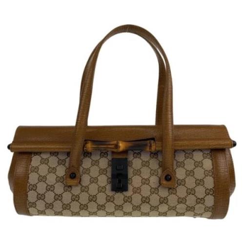 Pre-owned Canvas gucci-bags Gucci Vintage , Brown , Dames