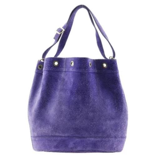 Pre-owned Suede totes Hermès Vintage , Purple , Dames