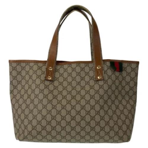 Pre-owned Canvas gucci-bags Gucci Vintage , Beige , Dames