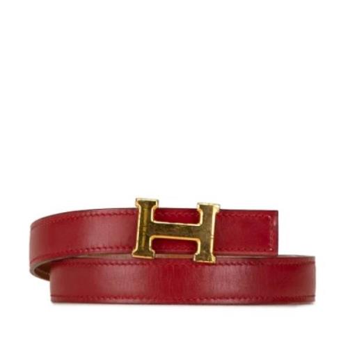 Pre-owned Leather belts Hermès Vintage , Red , Dames