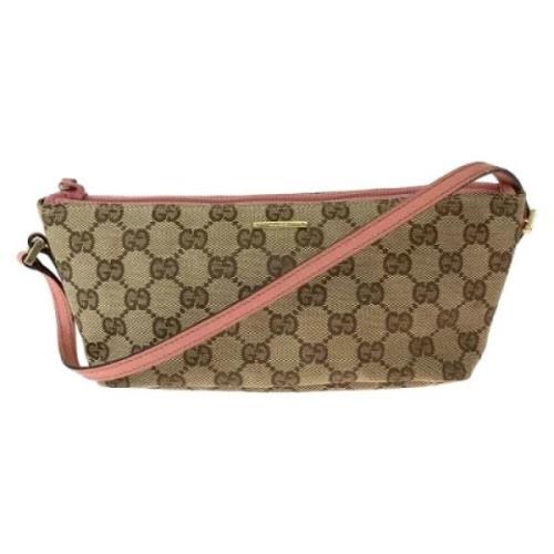 Pre-owned Canvas handbags Gucci Vintage , Beige , Dames