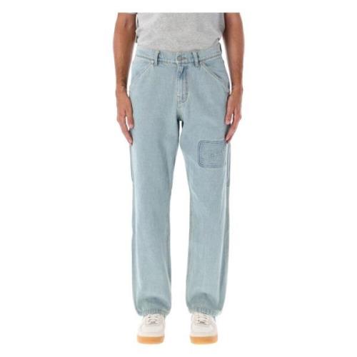 Carpenter Jeans met Box Logo Pleasures , Blue , Heren