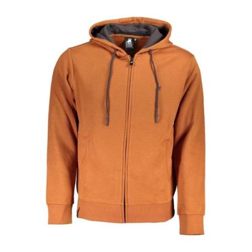 Bruine Hoodie van Katoen met Rits U.s. Polo Assn. , Brown , Heren