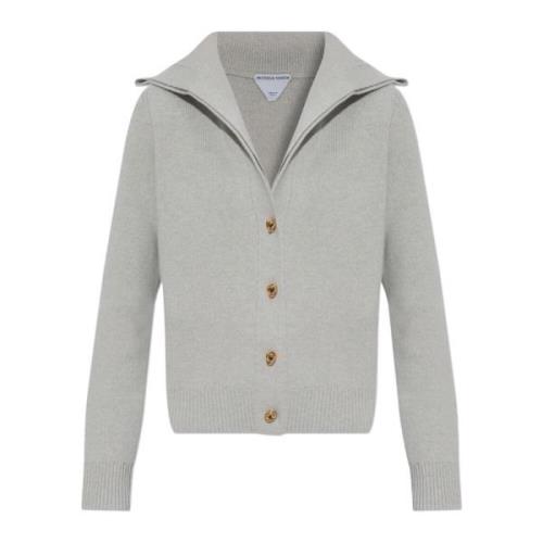 Cardigan met kraag Bottega Veneta , Gray , Dames