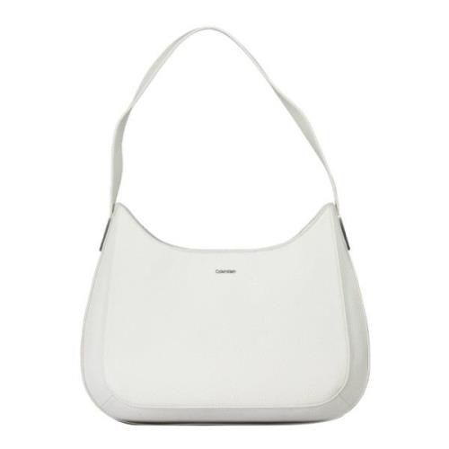 Witte Polyester Handtas met Schouderhengsel Calvin Klein , White , Dam...