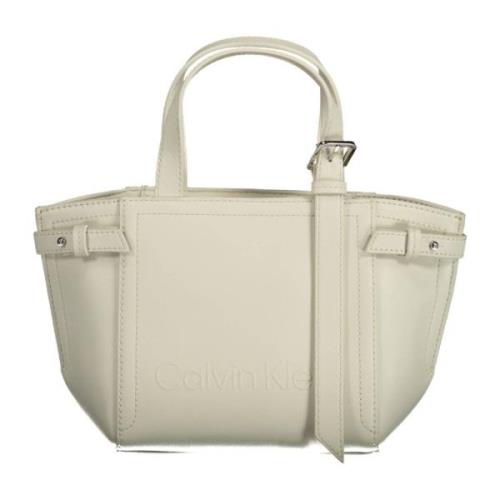 Witte Dames Tas met Ritssluiting Calvin Klein , White , Dames