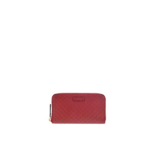 Rode Microguccisima Portemonnee Gucci , Red , Dames